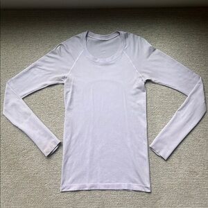 lululemon athletica Light Purple Long Sleeve Top